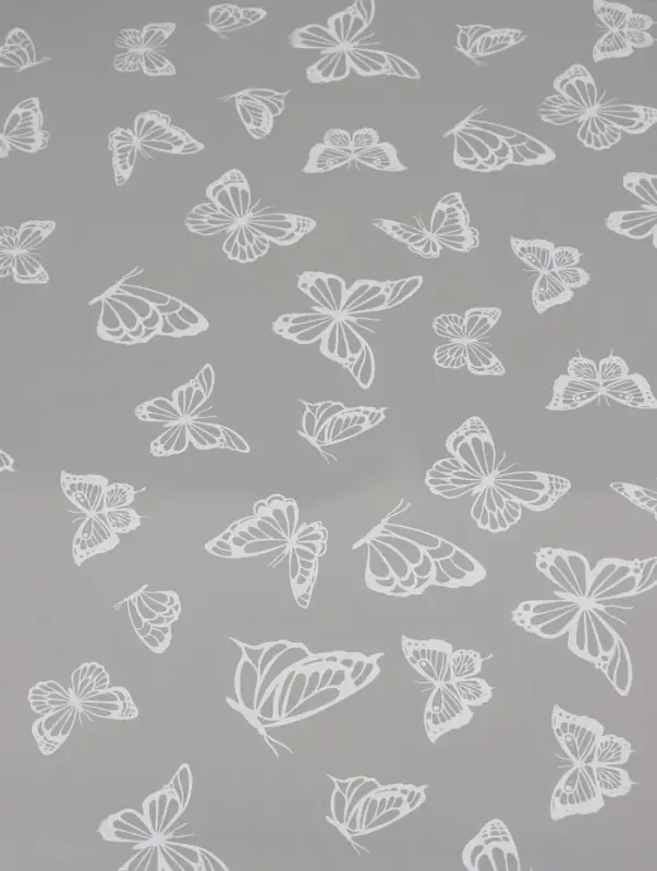 Пленка прозрачная с рисунком &laquo;Бабочки&raquo; Белый 0.7&times;8.2&plusmn;5%м