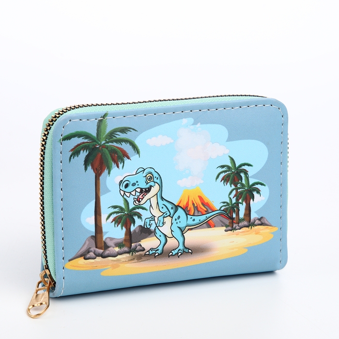 Кошелёк детский на молнии &laquo;Выбражулька&raquo;, цвет голубой