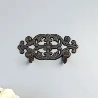 Крючки декоративные чугун "Цветочный узор" 19х5х9,5 см