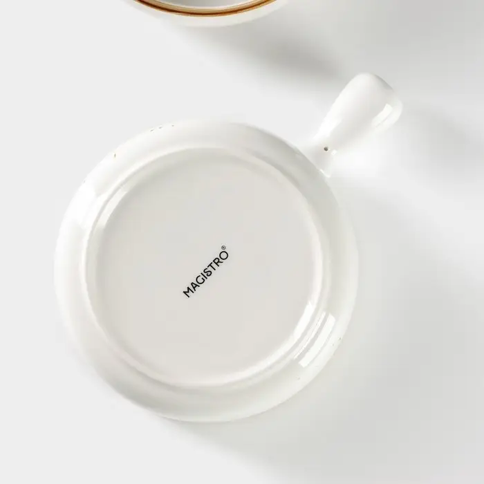 Кокотницы &laquo;Церера&raquo;, набор 2 шт., d=15 см, 500 мл, фарфор, белые