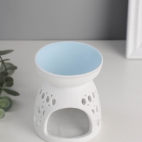 Аромалампа керамика "Греческий узор" белый МИКС 8х8х9,3 см