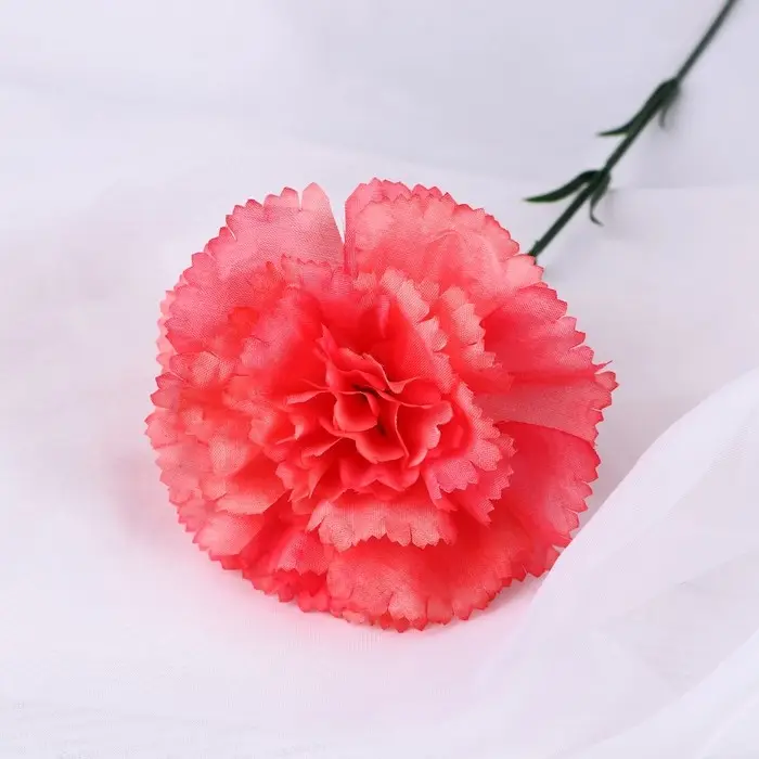 Цветы искусственные &laquo;Гвоздика экстра галант&raquo;, h=49 см, d=8 см, коралловые