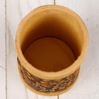 Туес &laquo;Цветы&raquo;, высокий, 6&times;6&times;12 см, береста