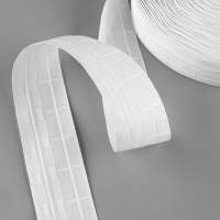 Шторная лента 60мм&times;50&plusmn;1м фиксированная сборка матовая 2 шнура