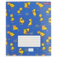 Тетрадь 12л кл Забавные утята, обл карт, МИКС