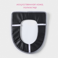 Чехол на сиденье для унитаза на липучках Доляна &laquo;Фили&raquo;, цвет МИКС