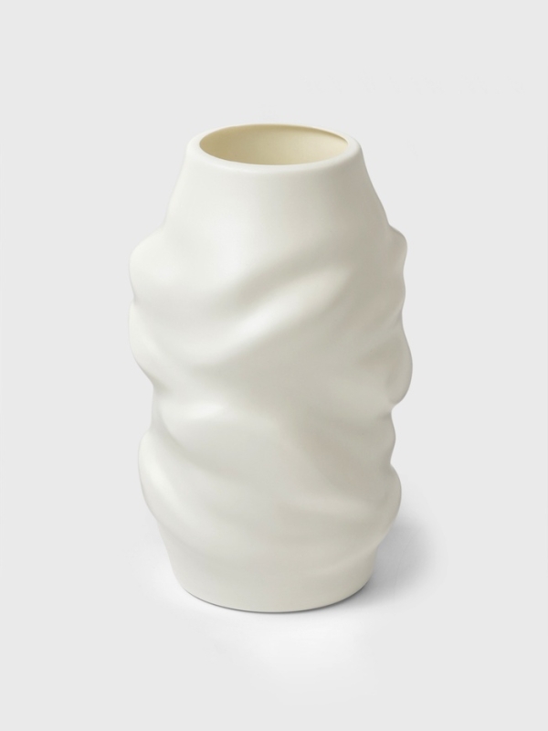 Ваза для цветов 9х6х20 см, цвет белый