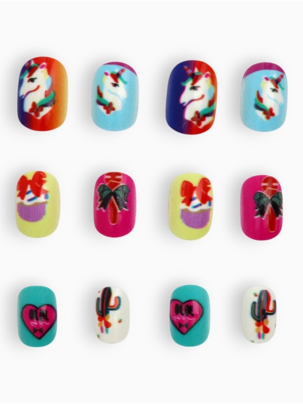 Детские накладные ногти "Приключение", 12 шт