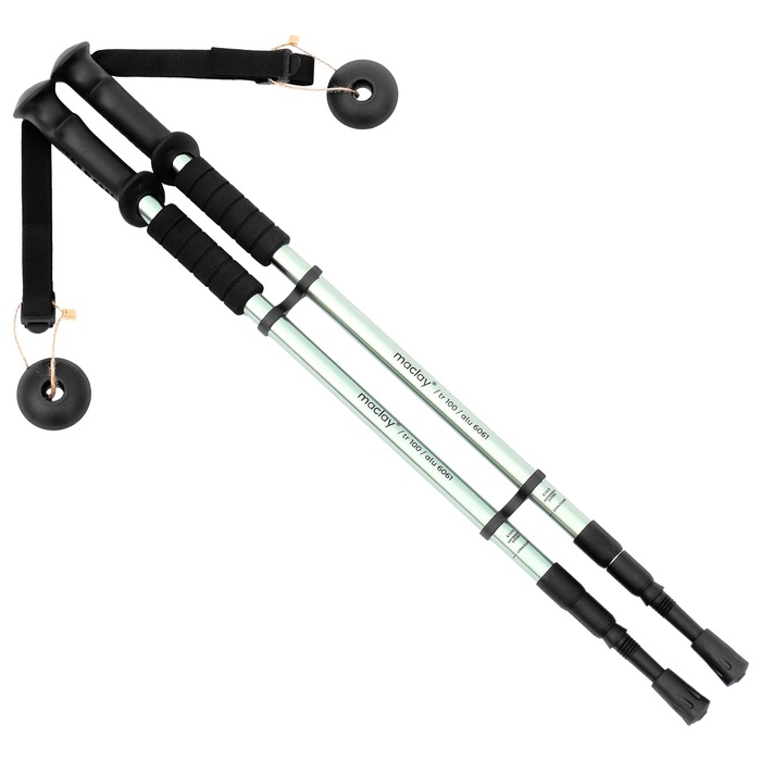 Палки треккинговые Maclay, телескопические, 3-х секционные, до 135 см (2 шт), ПОЛНЫЙ НАБОР   1082322