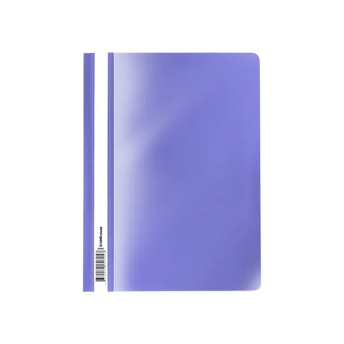 Папка-скоросшиватель А4 180 мкм, ErichKrause Fizzy Pastel, фиолетовая, прозрачный верх, до 130 листов