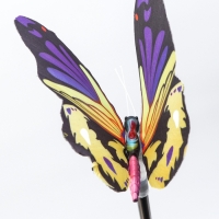 Штекер с подсветкой "Бабочка Адриа" желтая, 12х70см