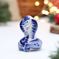 Новый год. Сувенир символ года "Змея Гая", гжель