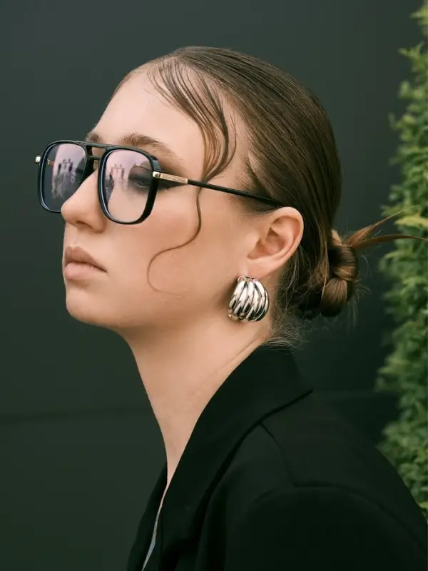 Серьги металл "Кольца" 6 рядов, тренд, цвет золото