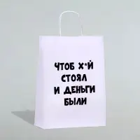 Пакет подарочный &laquo;Чтоб деньги были&raquo;, 24&times;14&times;28см