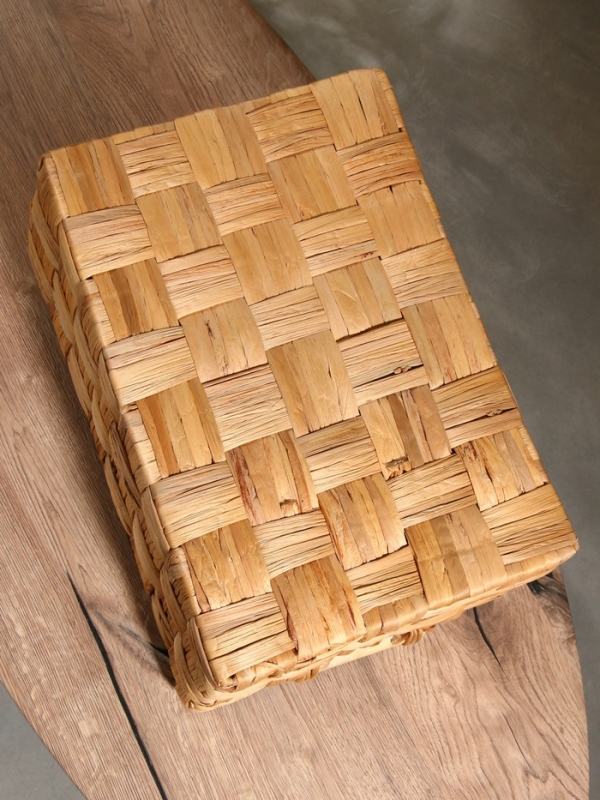 Корзина плетеная 46х31х20 см, водный гиацинт