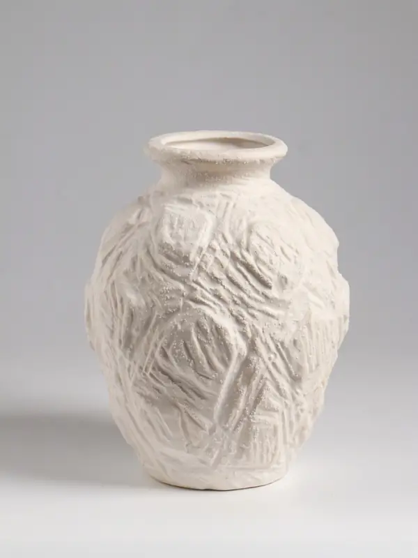 Ваза настольная керамика "Элой" 18х12 см, белый