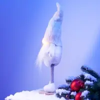 Фигура текстиль &laquo;Гном в белом&raquo; 55 см, 1 LED, от батареек AG13&times;3, свечение тёплое белое