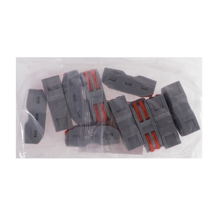 Строительно-монтажная клемма проходная, 32А, 0,08-4 мм2, фаза-ноль, набор 10 шт