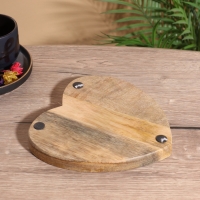 Блюдо в форме сердца &laquo;Оттенки сирени&raquo;, дерево манго, 20.5&times;20&times;2.3 см