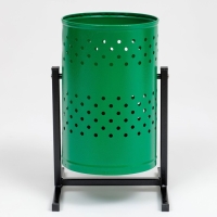 Урна уличная &laquo;Уралочка&raquo; 21 л, 32 х 50 х 26,5 см, зеленая, бак 0,6 мм