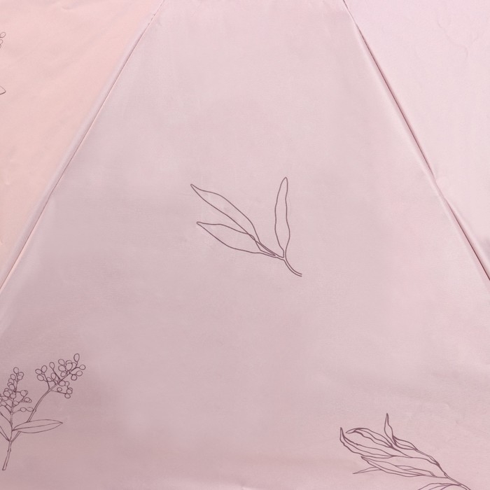 Зонт женский &laquo;Нюдовый минимализм&raquo;, 6 спиц, складывается в размер телефона.