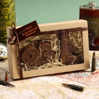 Бельгийский шоколад, 2 в 1 &laquo;23 февраля №2 + Пистолет&raquo;, 160 г