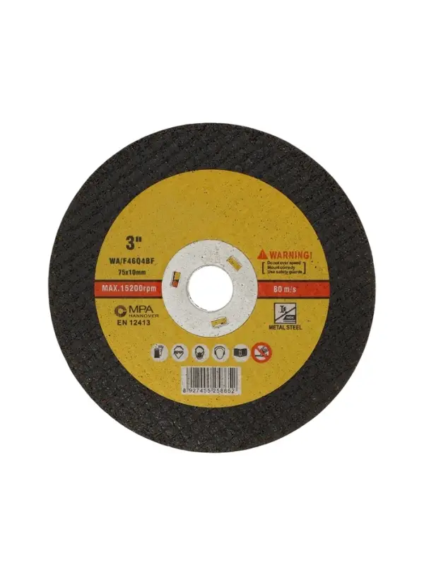 Круг отрезной по металлу ТУНДРА, армированный, 75&times;3&times;10 мм