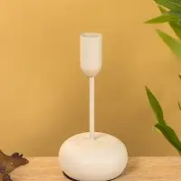 Подсвечник на 1 свечу текстурный "Фисташковый" 8х8х15,5 см