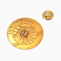 Значок "ДПС" полиция, цветной в золоте