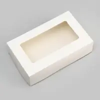 Упаковка для продуктов с окном, белая, 23&times;14&times;6 см, 1.9 л