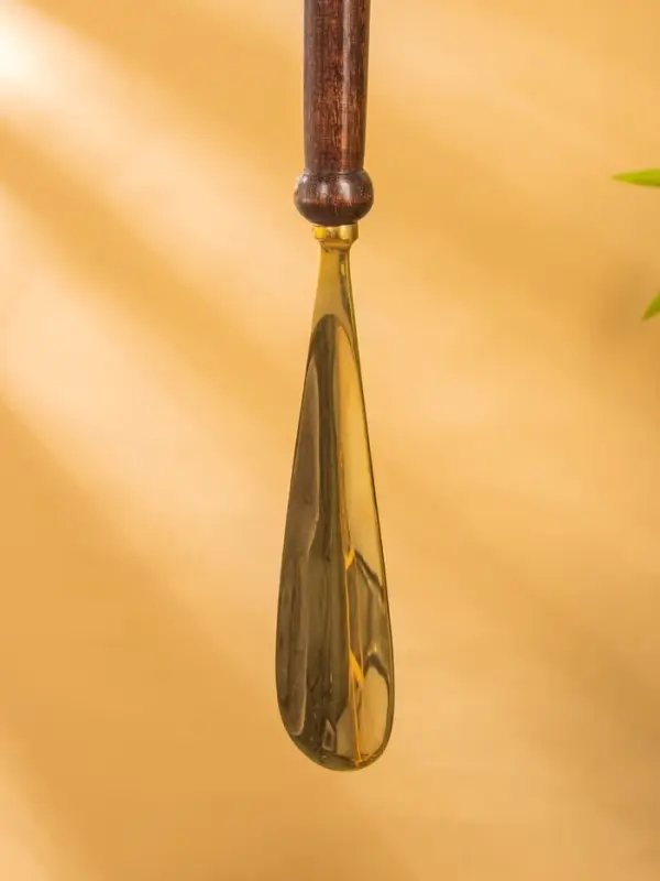 Ложка для обуви "Дельфин" 49 см, латунь, дерево