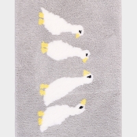 Коврик Доляна &laquo;Гуси&raquo;, 40&times;60 см, микрофибра, серый
