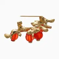 Набор брошей "Цветы" брусника, лаванда, жасмин, цветные