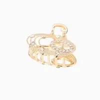 Краб для волос "Джули" овал, 4,5 см, золото