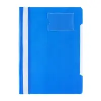 Папка-скоросшиватель Calligrata, А4, 180 мкм, карман для визитки, прозрачный верх, синяя