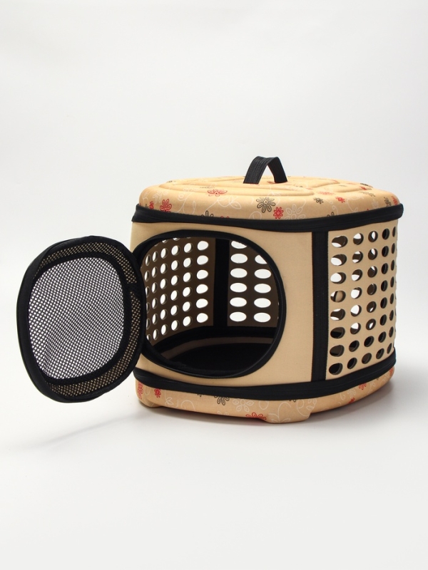 Складная сумка-переноска большая, материал EVA, 42,5 х 37,5 х 29,5 см, бежевая