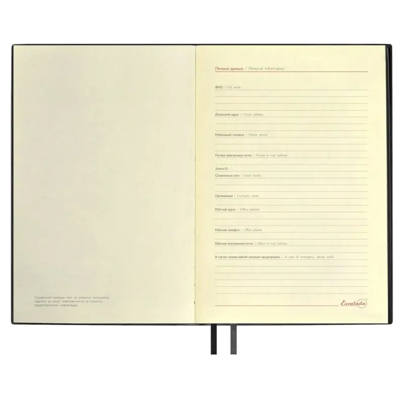 Ежедневник Merida, датированный, черный