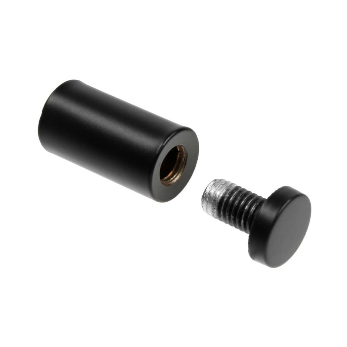 Дистанционный держатель для табличек, 19х40 мм, цвет черный, набор 6 шт.