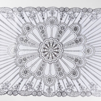 Салфетка ажурная для стола &laquo;Лучи&raquo;, 84&times;40 см, ПВХ, цвет серебряный