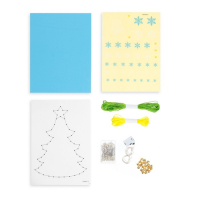 Набор для творчества &laquo;Новогодняя ёлочка&raquo;, светится в темноте, стринг-арт