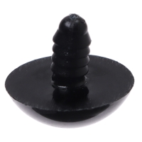 Глаза винтовые с заглушками, набор 10 шт., размер 1 шт. &mdash; 2 см, цвет чёрный