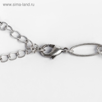 Браслет металл &laquo;Цепь&raquo; лезвие, цвет серебро, 19 см