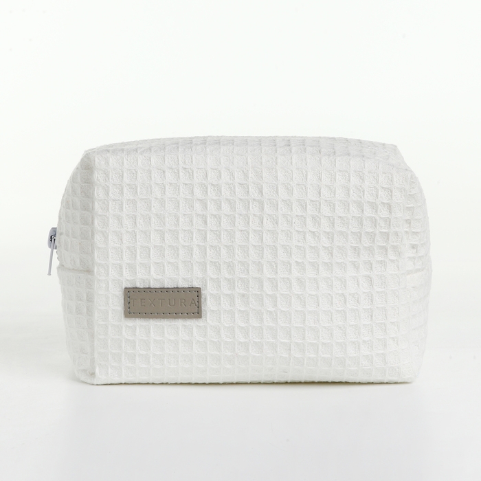 Косметичка на молнии TEXTURA, цвет белый