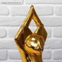 Сувенир дерево "Кот йог" 14х6,5х25 см