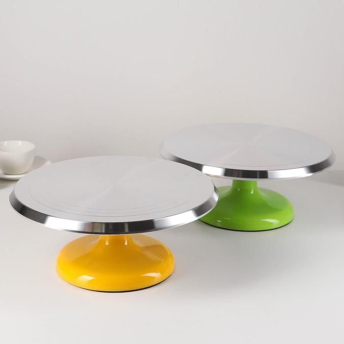 Подставка для торта вращающаяся &laquo;Лазурь&raquo;, d=31 см, цвет МИКС