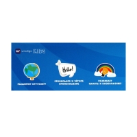 Интерактивная игра для изучения английского языка Windigo, 112 двусторонних карточек,голубая