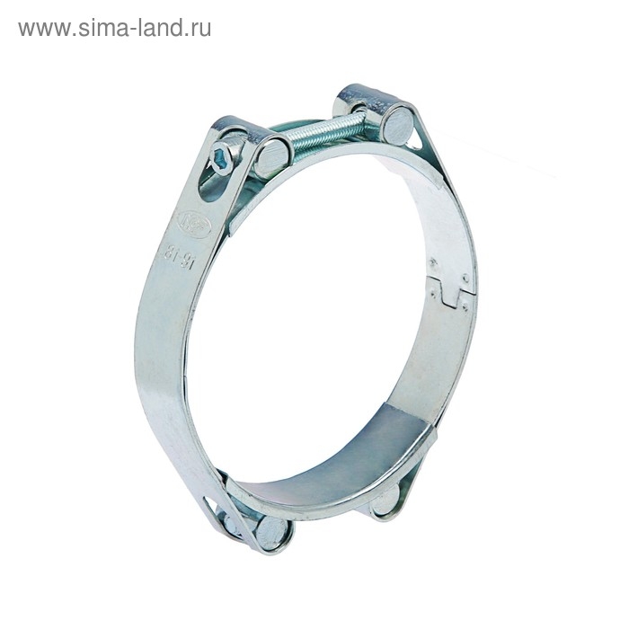 Хомут силовой MGF, диаметр 80-90 мм, двухболтовый, оцинкованный