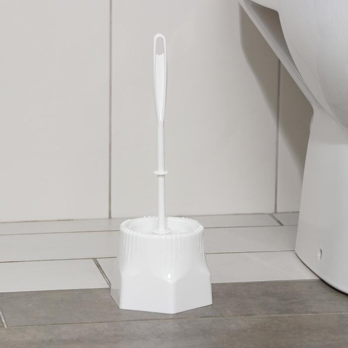 Ёршик для унитаза с подставкой &laquo;Лотос&raquo;, 13,5&times;13,5&times;34,5 см, цвет МИКС