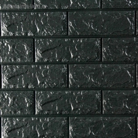 Самоклеящаяся ПВХ панель "Черный кирпич" 70*77см