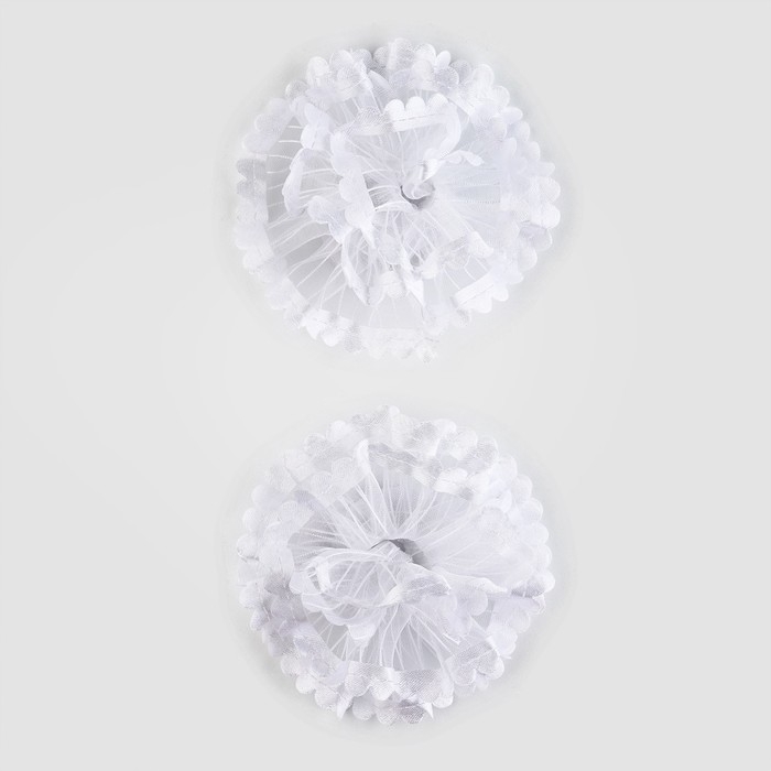 Бант для волос на резинке, белый, 2 штуки, 7 см, Холодное сердце